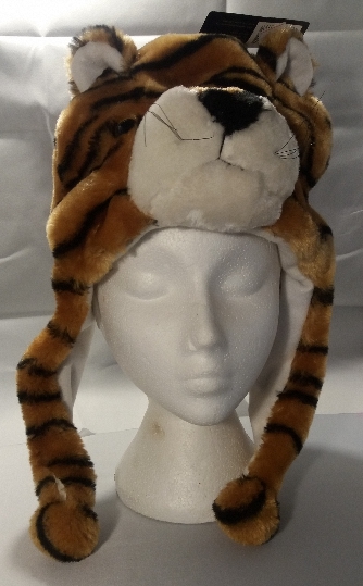 (image for) Ladies BrownTiger Animal Head Short Hat